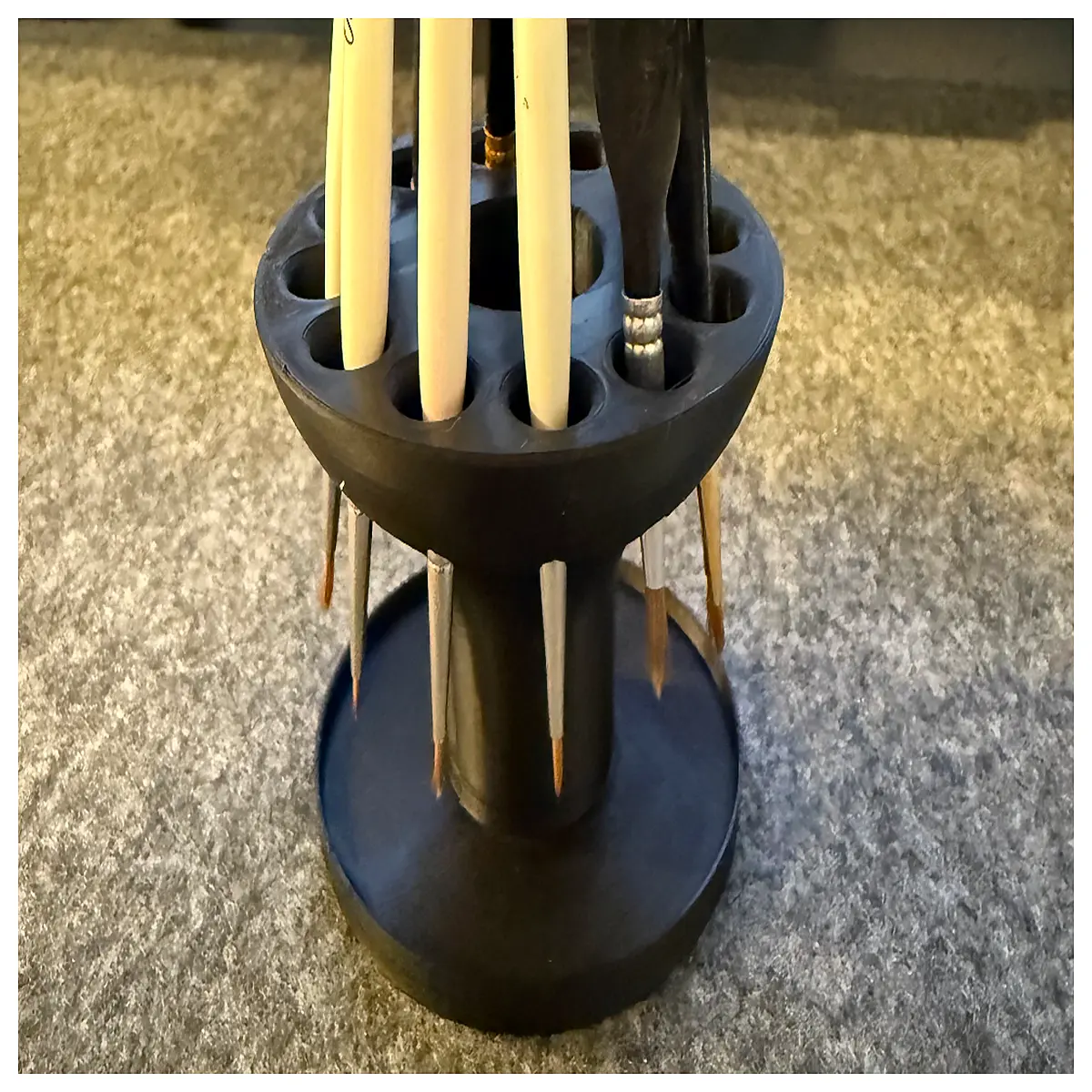 upside down paint brush holder for art studio desk organization acrylic organizer