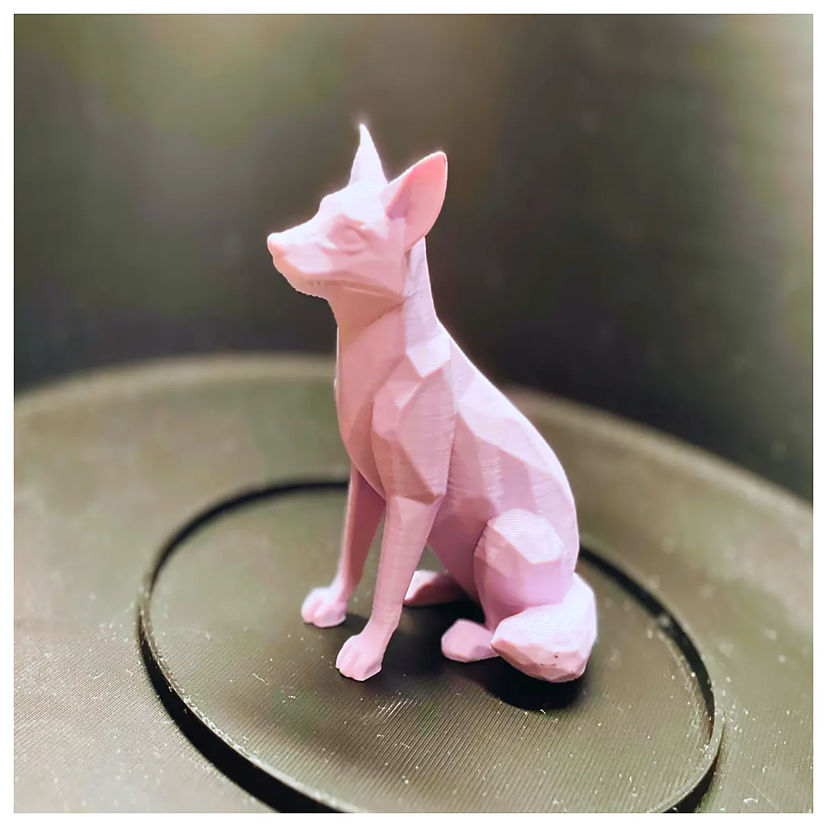 low poly geometric fox statue modern minimalist desk decor polygonal animal figurine for office shelf art home ornament