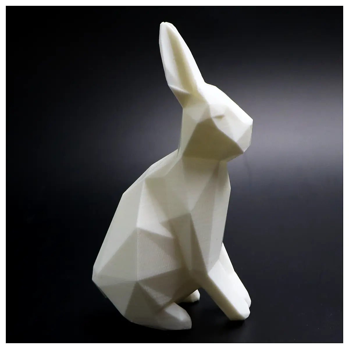 geometric rabbit plush toy modern abstract bunny decor minimalist animal figurine for shelf styling