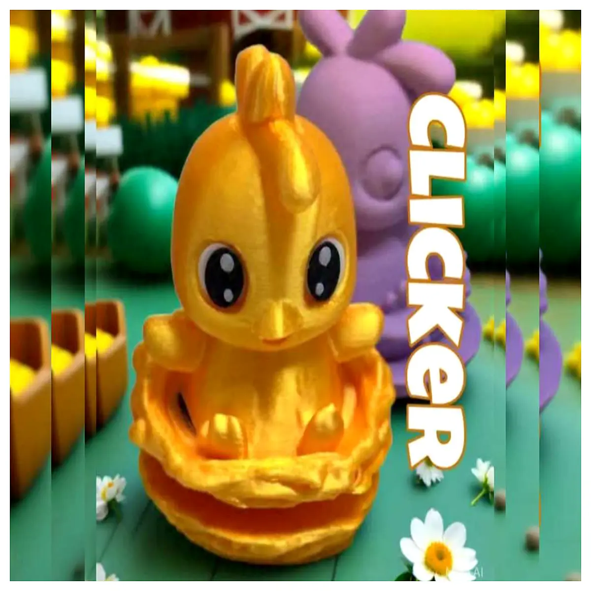 cute chick clicker toy stress relief fidget button for kids anxiety calming sensory gift