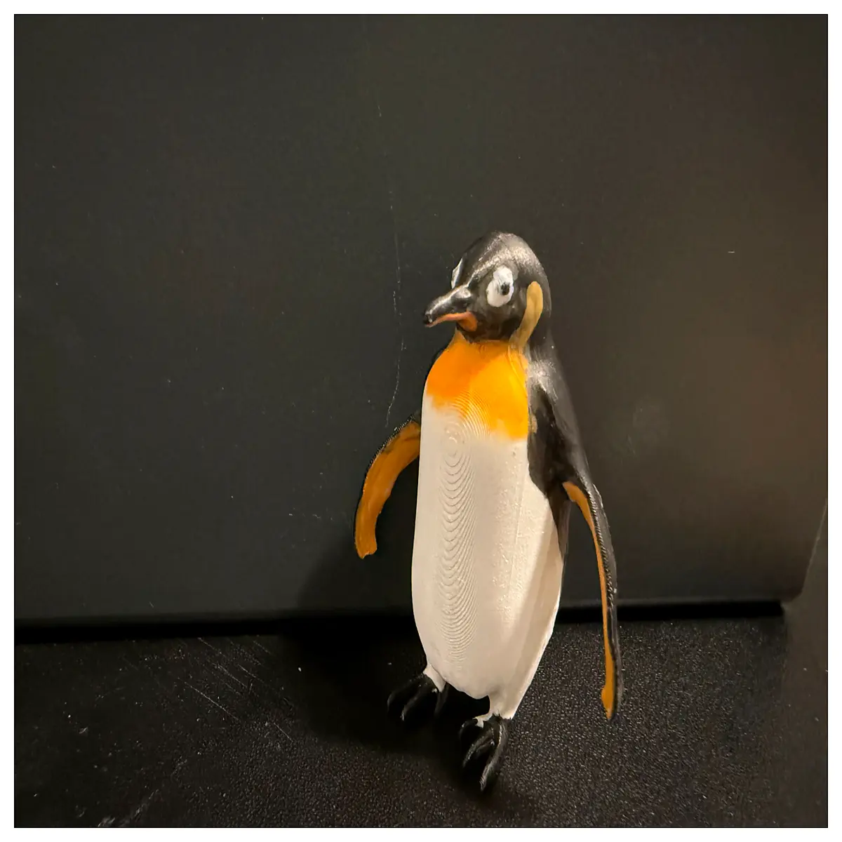 printed penguin 65cm tall lightweight 11g resin figurine large scale collectible toy for home decor
