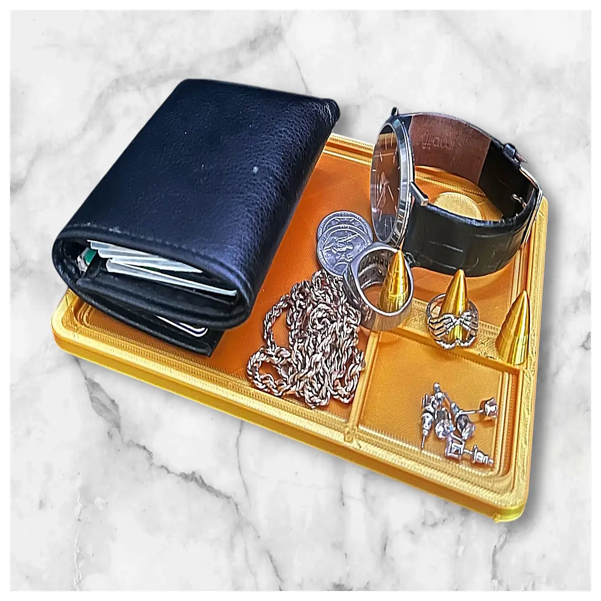 velvet jewelry tray organizer for rings necklaces earrings desktop vanity storage box with lid