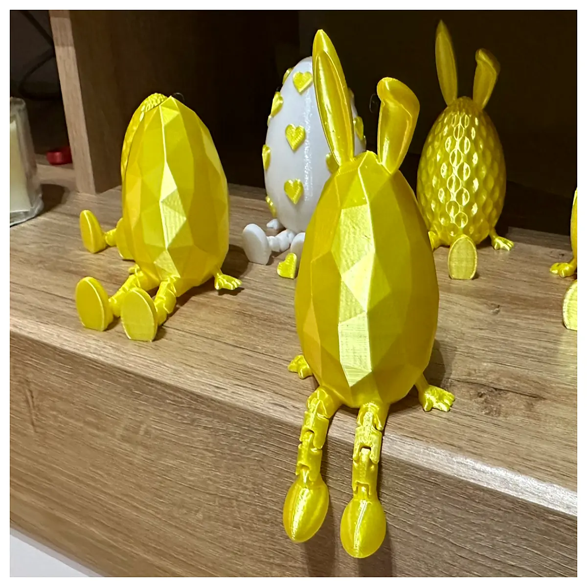 articulated jointed easter egg toy movable limbs springy plastic decoration holiday party favor