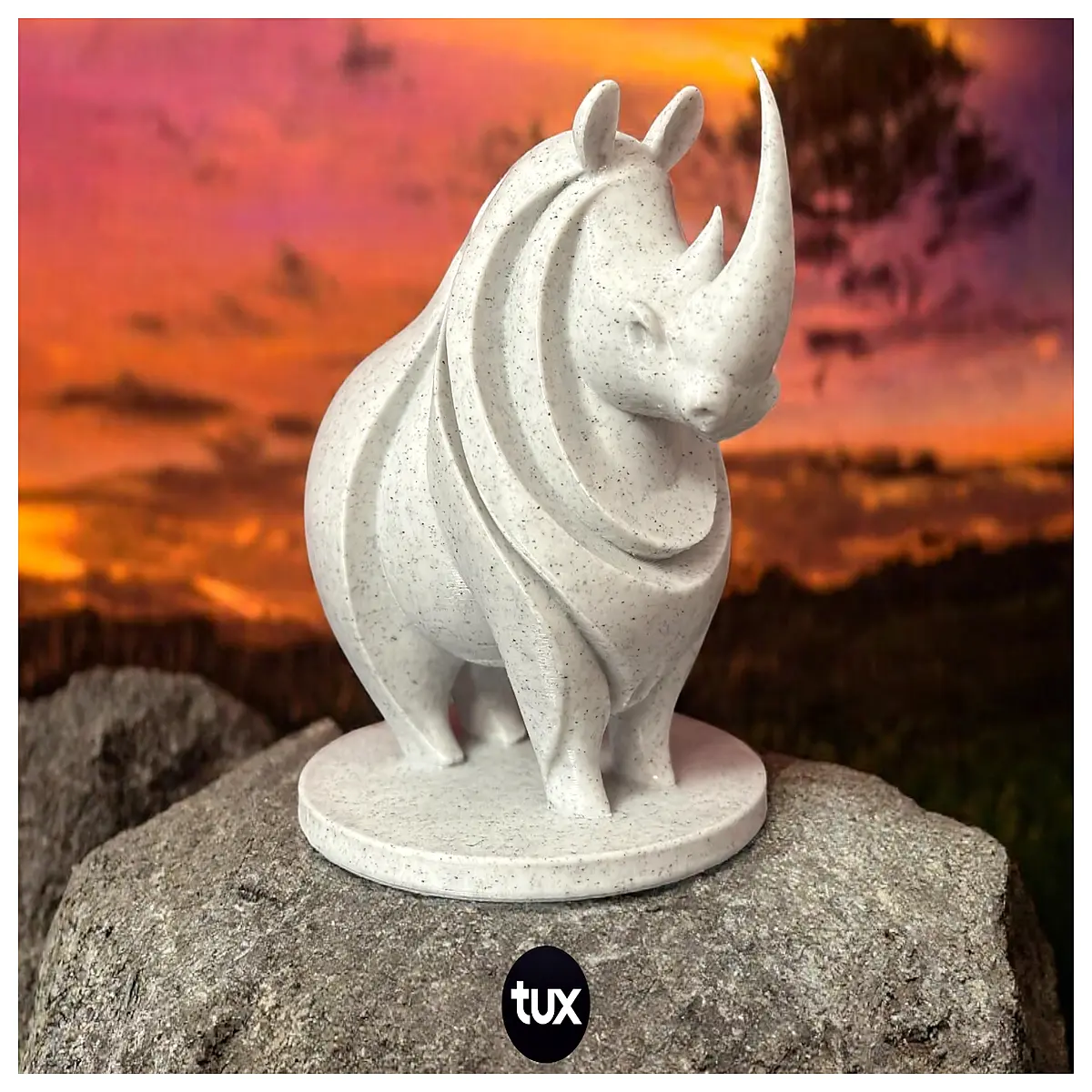 modern rhino sculpture metal statue for garden decor abstract animal art piece living room centerpiece