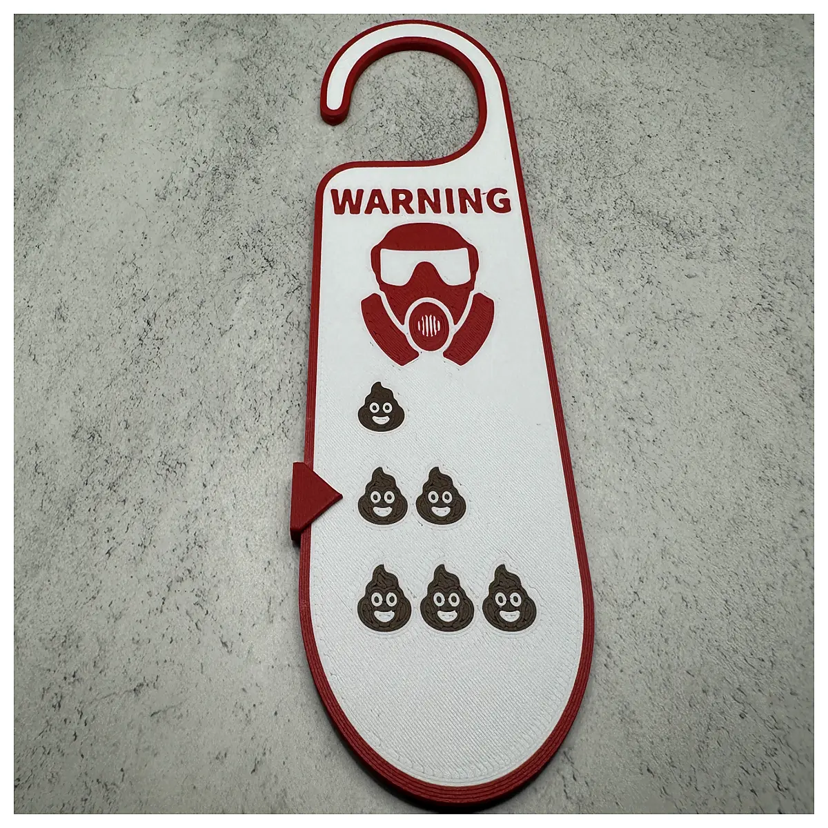 adjustable door sign funny smell warning gag prank for bathroom toilet humor novelty gift