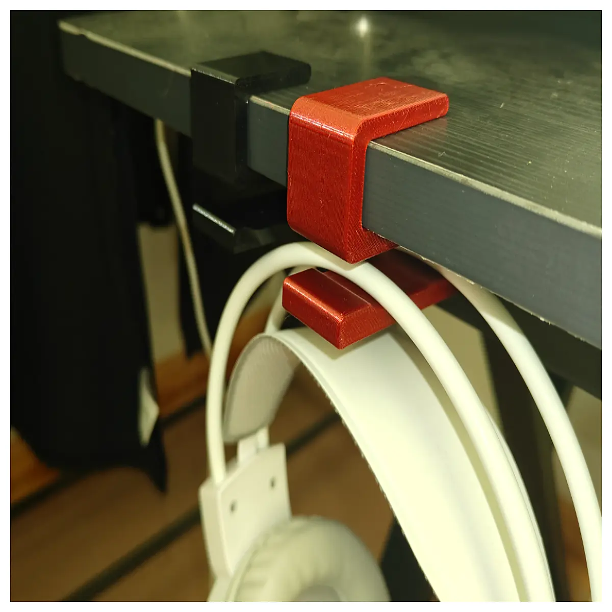 desk cable management clip organizer holder for headphones earbuds charging station wire hanger