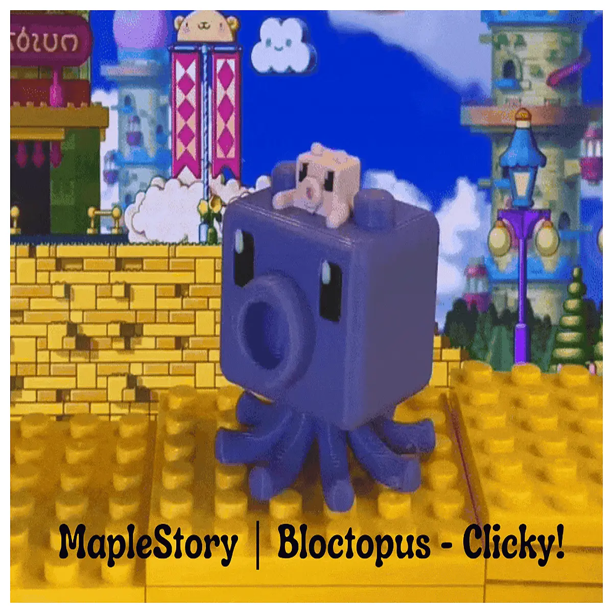 maplestory octopus plush toy clicker stress relief kids