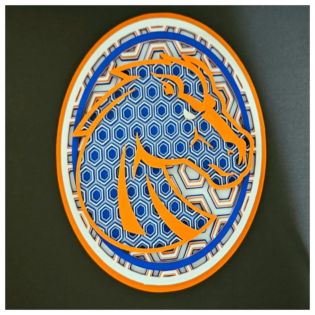 boise state university mosaic art wall decor broncos spirit home office background university souvenir alumni