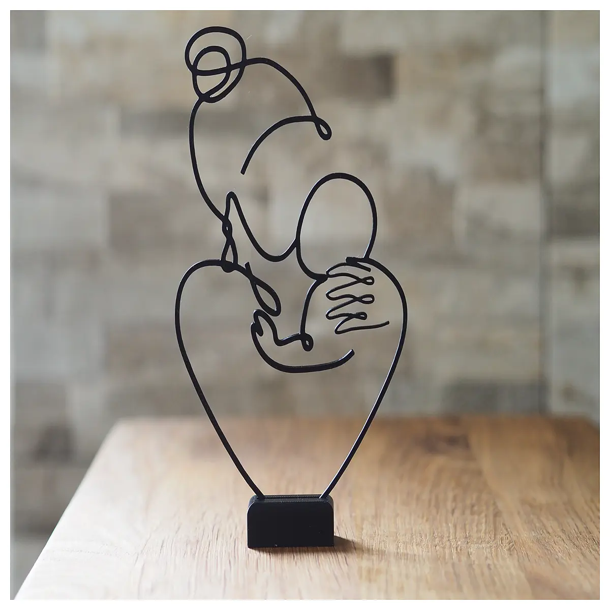 modern minimalist line art wall decor mother and child standing silhouette print for living room nursery home decoration