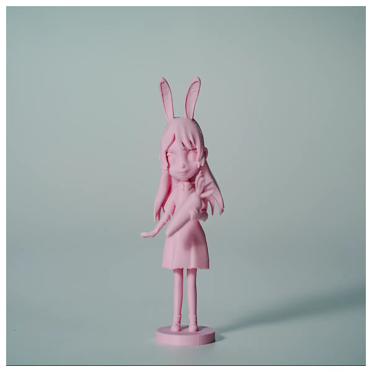 cute anime girl holding carrot kawaii rabbit ears cosplay prop aesthetic photo accessory