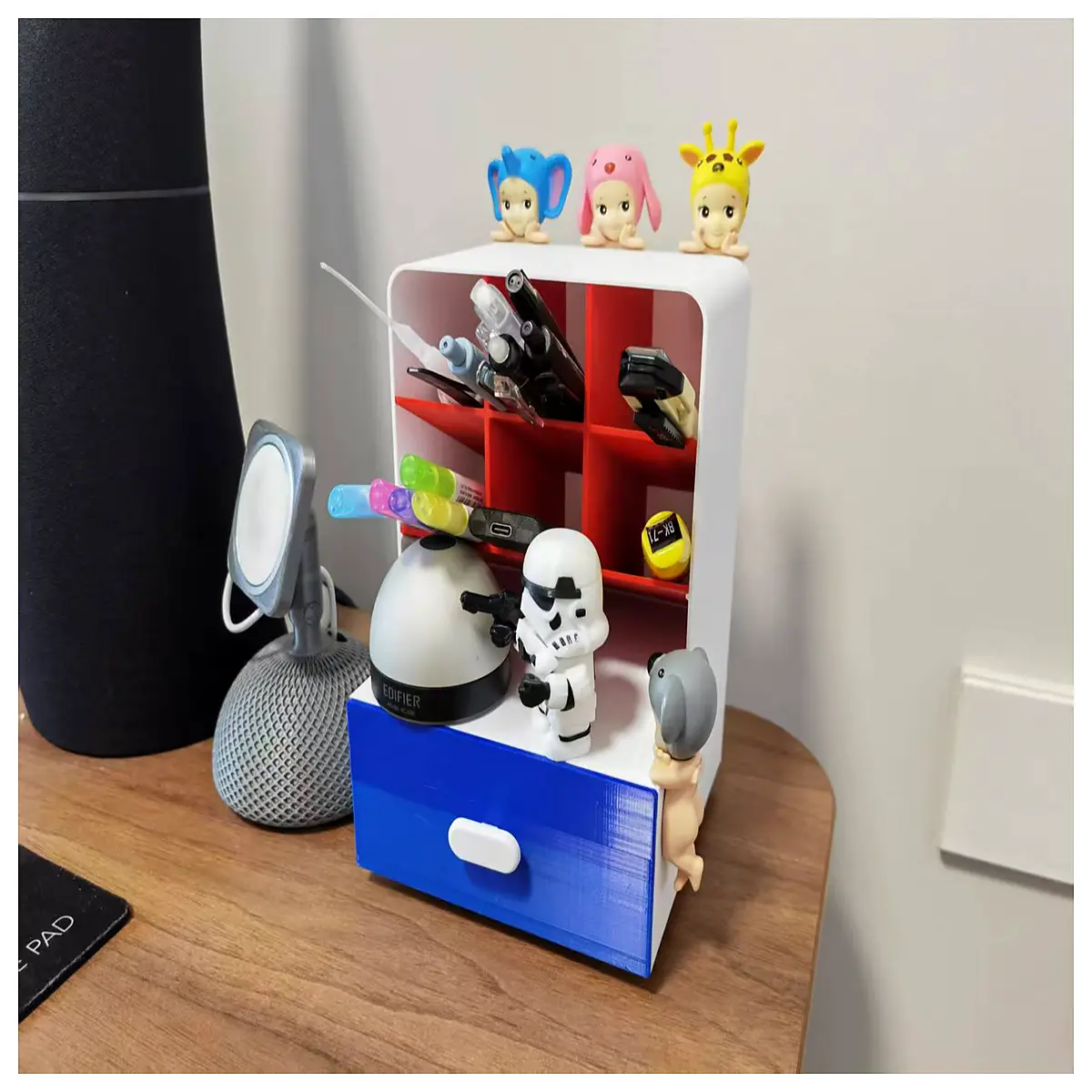 desk organizer pen holder slanted slot storage for office supplies stationery cup