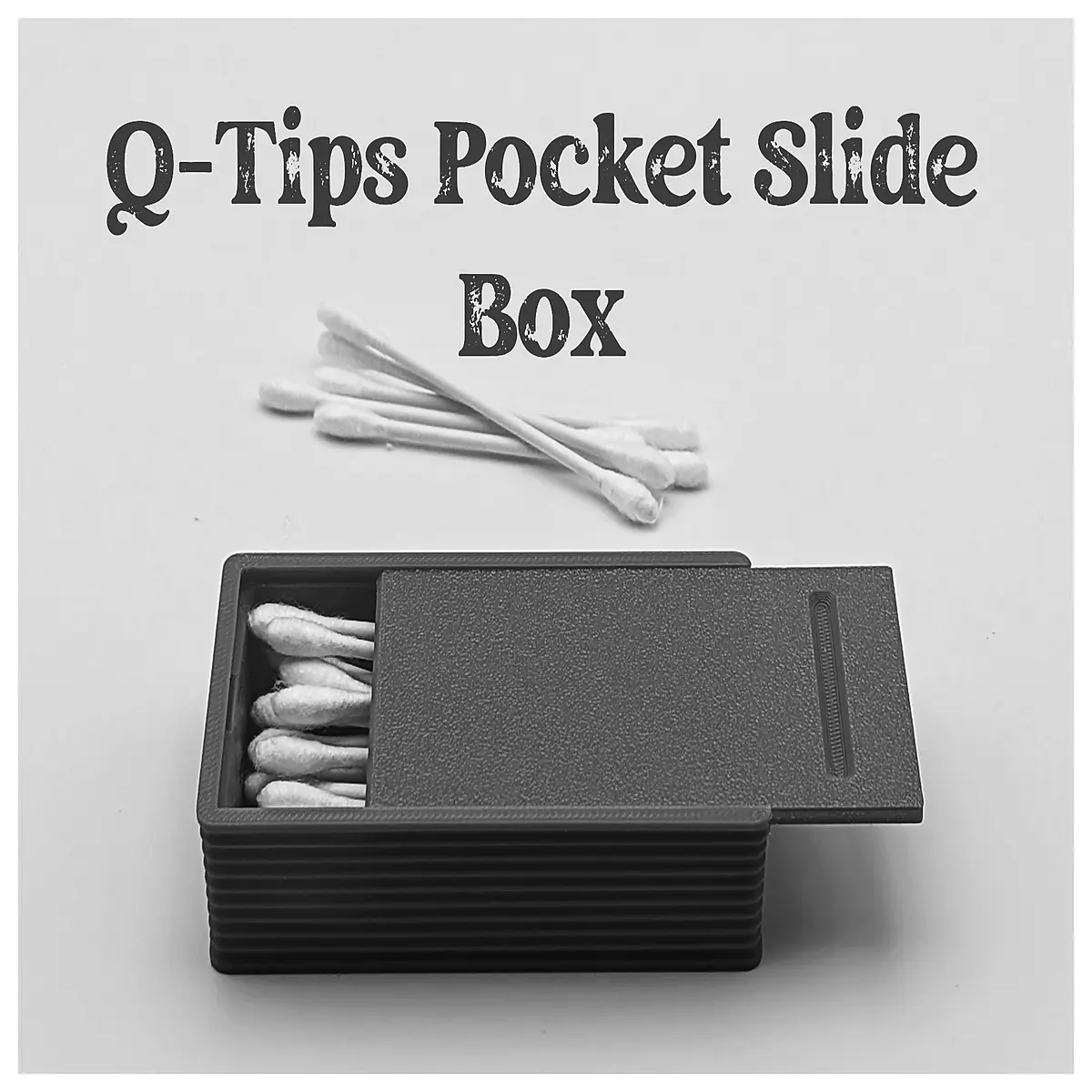 cotton swabs with sliding lid case travel portable container hygiene