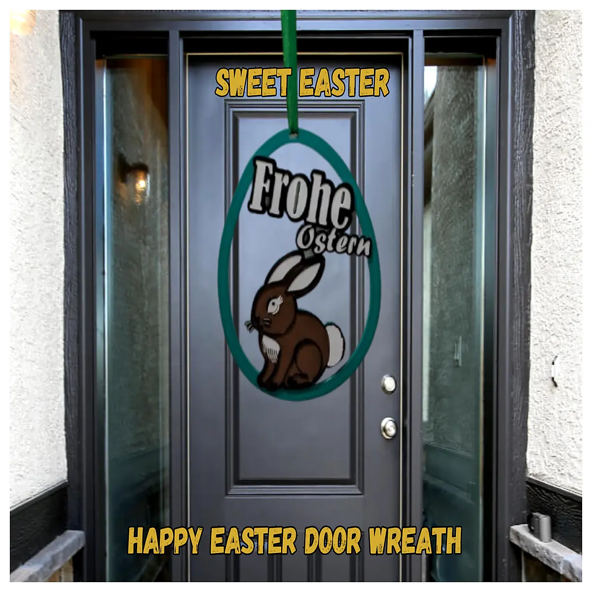 easter door knocker wreath spring holiday decoration for front porch