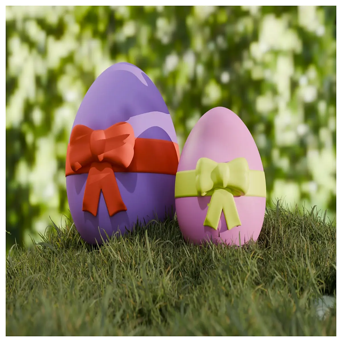 cute bow egg shaped plush toy pastel ribbon decorative resin eggs for spring decor