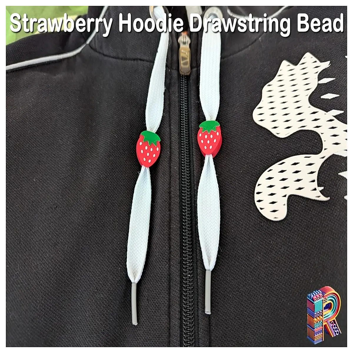 cute strawberry drawstring hoodie beads charm bag aesthetic kawaii streetwear