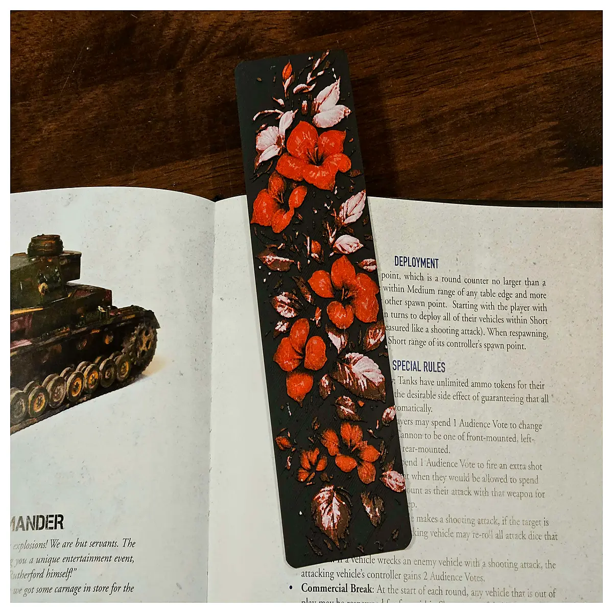 red rose petal bookmark metal flower reading marker for library books