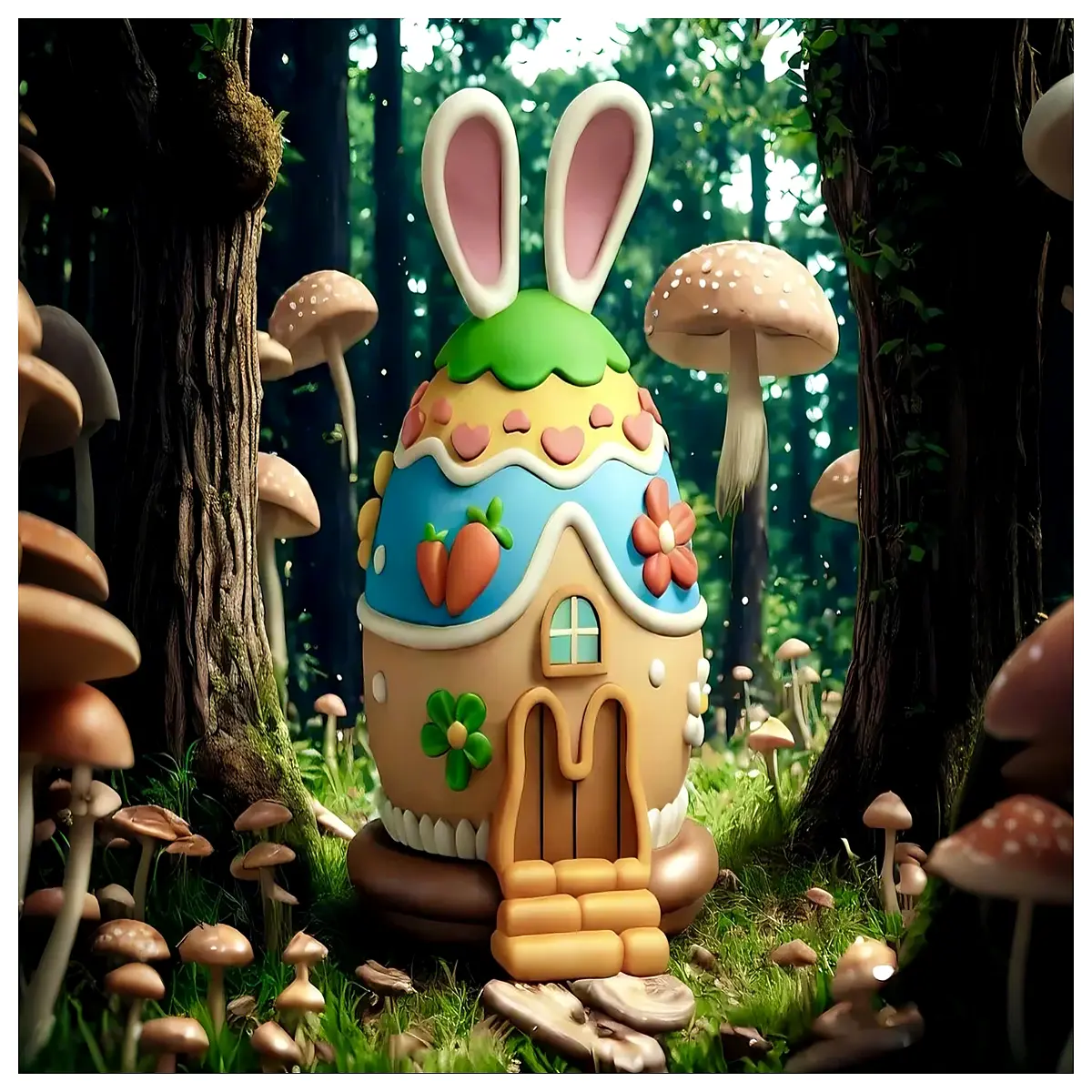 easter bunny nest box for kids hollow chocolate egg spring holiday table centerpiece decoration