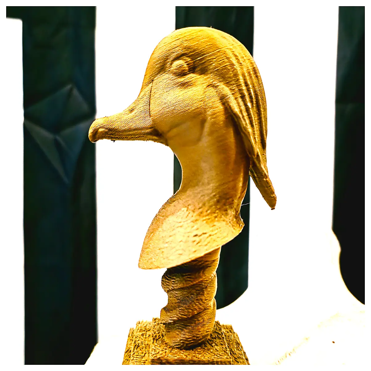cute wooden duck head desk ornament rustic home decor accent farmhouse style table decoration animal lovers