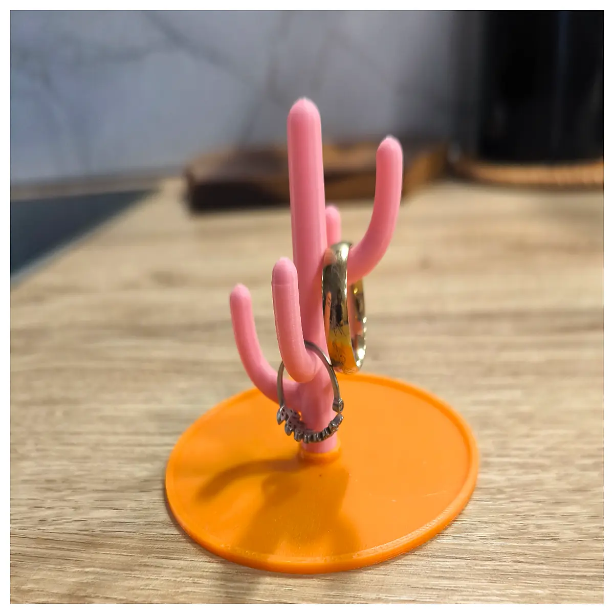 cute cactus ring holder desk organizer jewelry storage box women