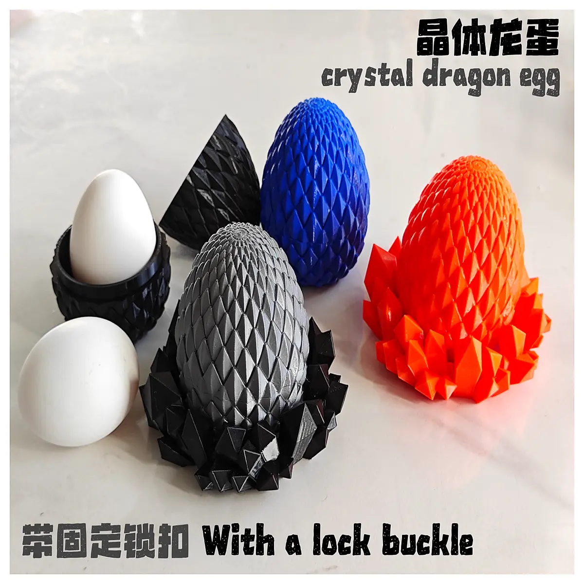 crystal dragon egg paperweight no lock clasp decorative office desk ornament gift