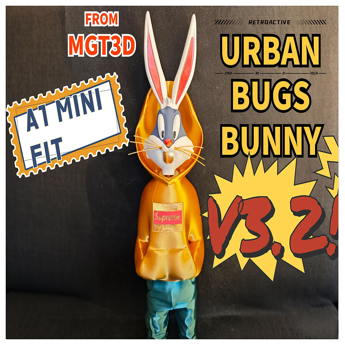 vintage bunny rabbit plush toy retro cartoon character collectible doll nostalgic兔八哥 stuffed animal for kids and adults