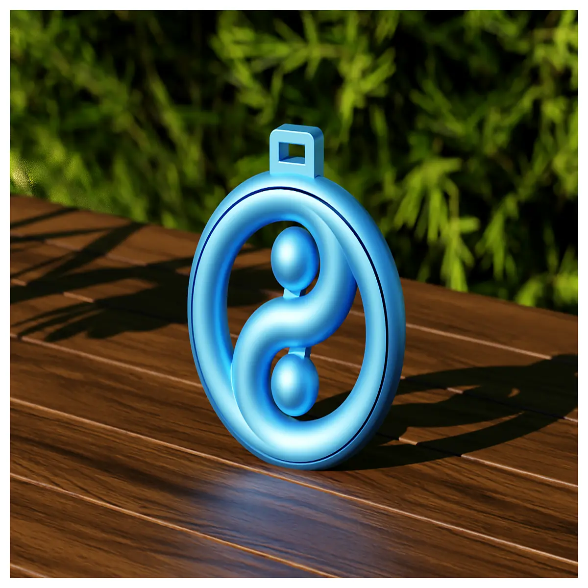 5g rotating feng shui yin yang fish phone charm strap lucky accessory