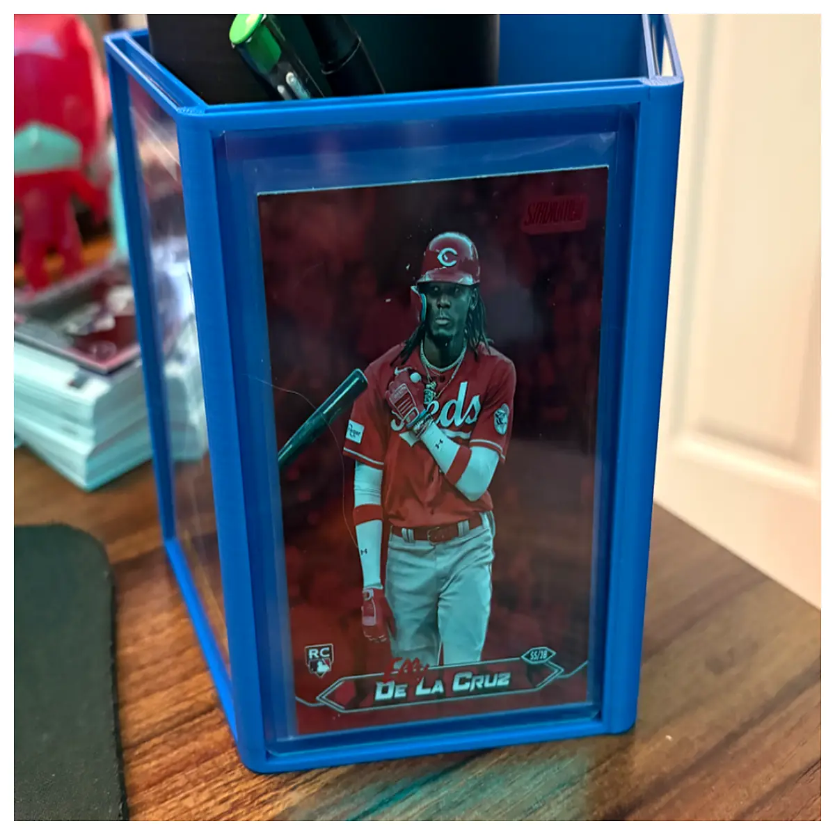 for trading cards pencil holder desk organizer