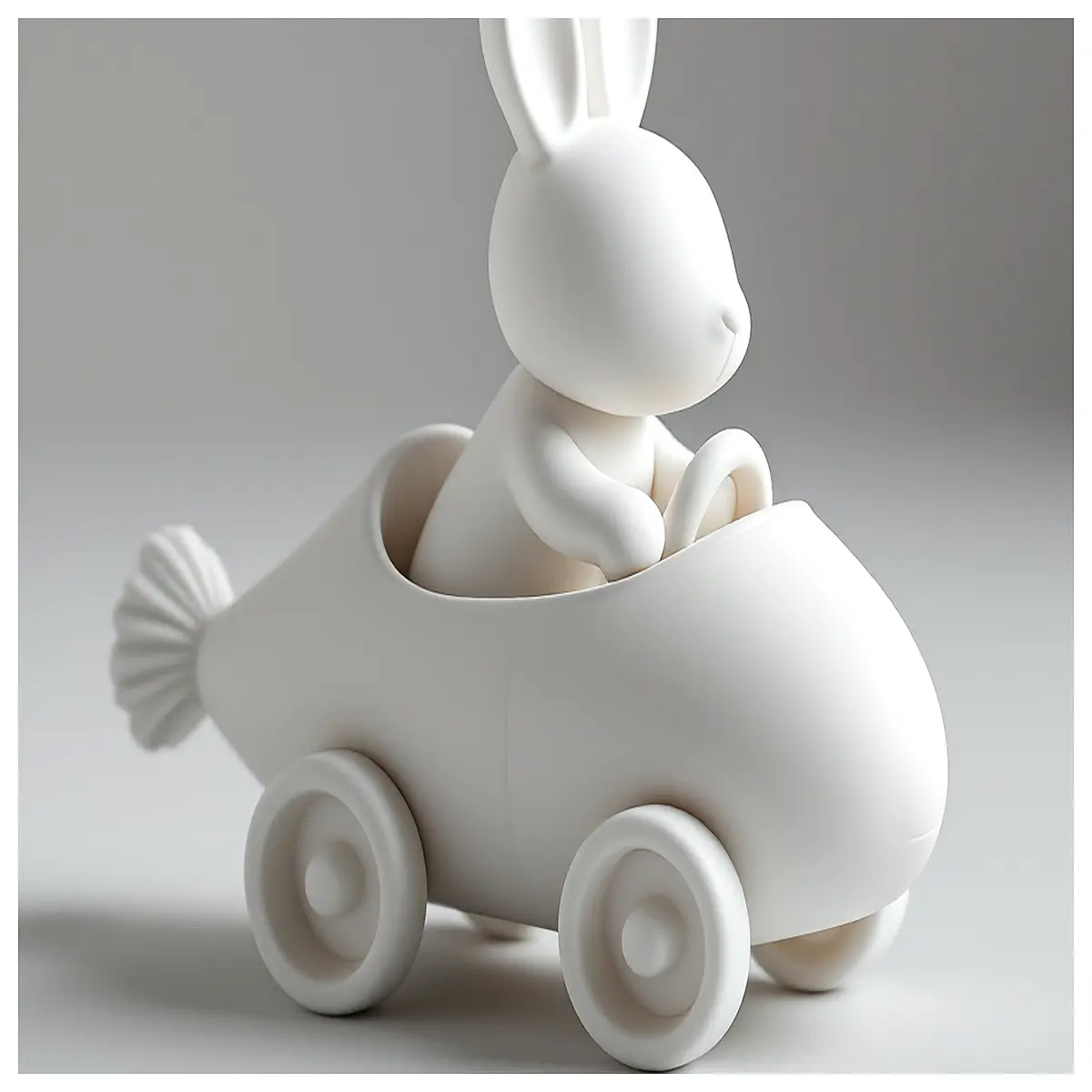 cute bunny driving carrot car easter yard decoration lawn ornament garden stake holiday spring decor
