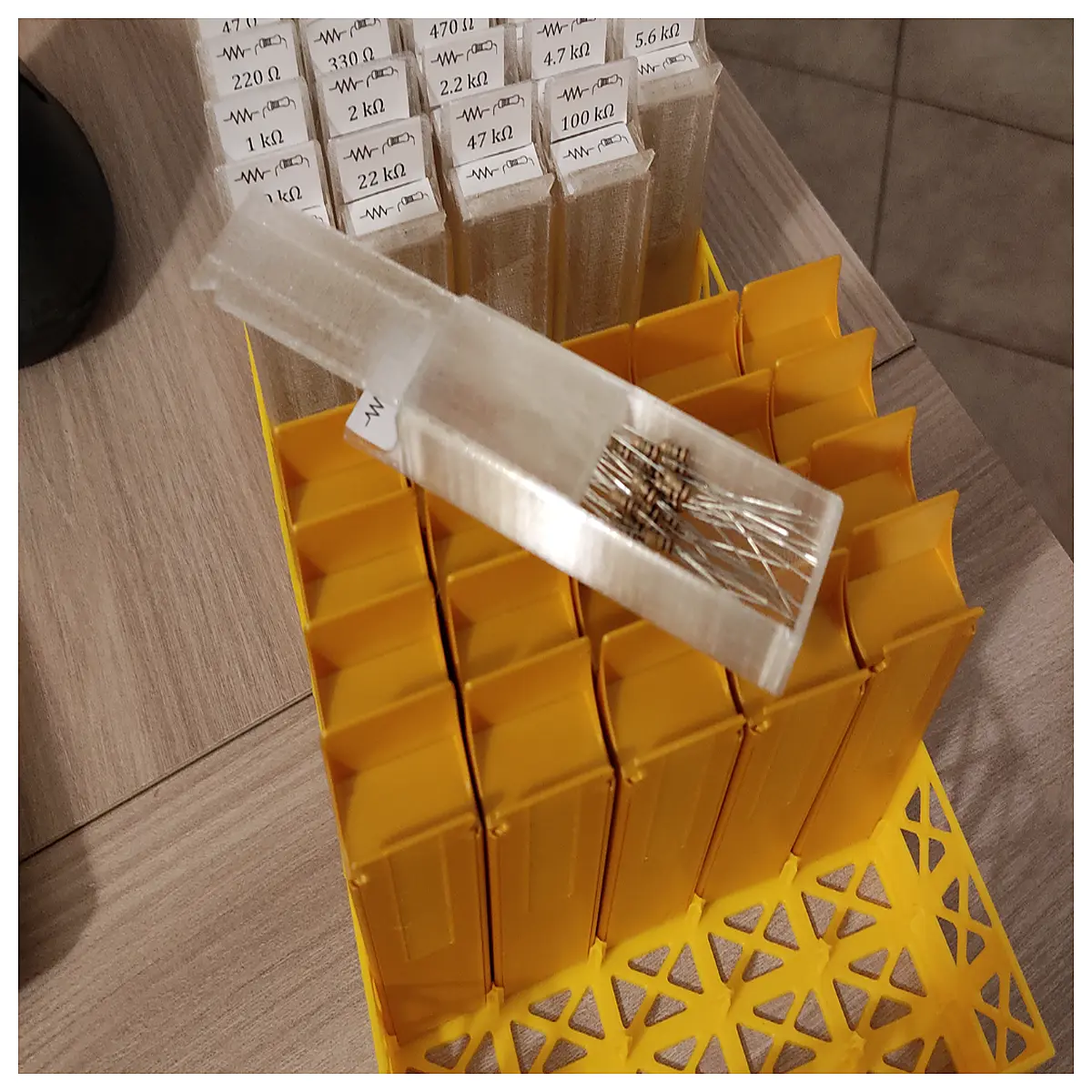 space saving desk organizer for pens small parts storage box with compartments