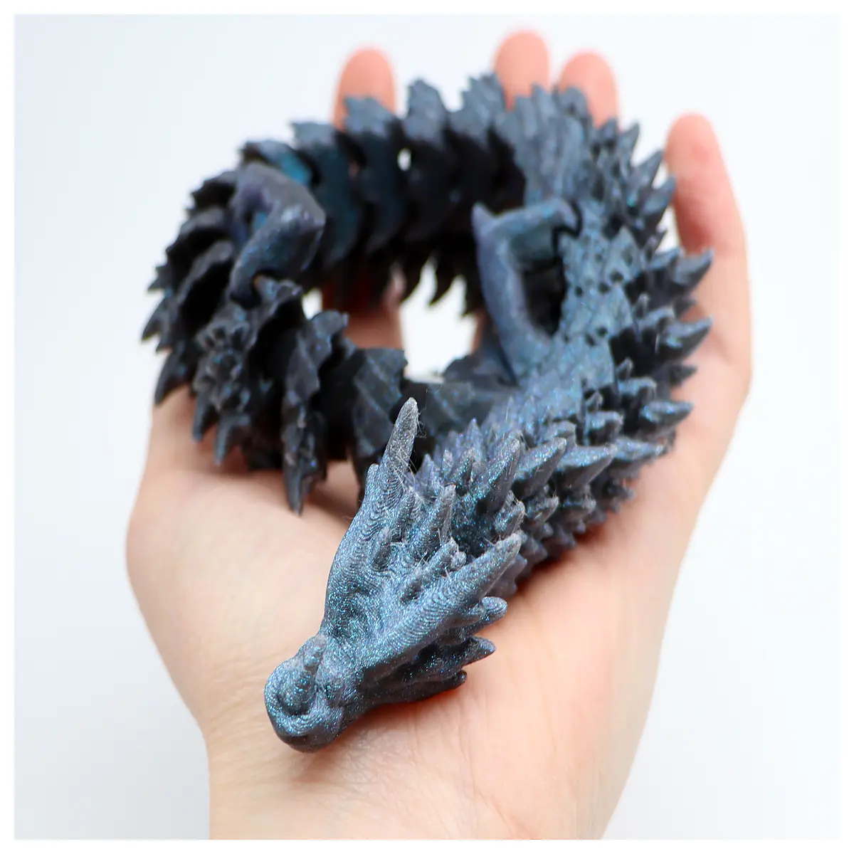 aesthetic ice dragon figurine collectible resin statue for desk