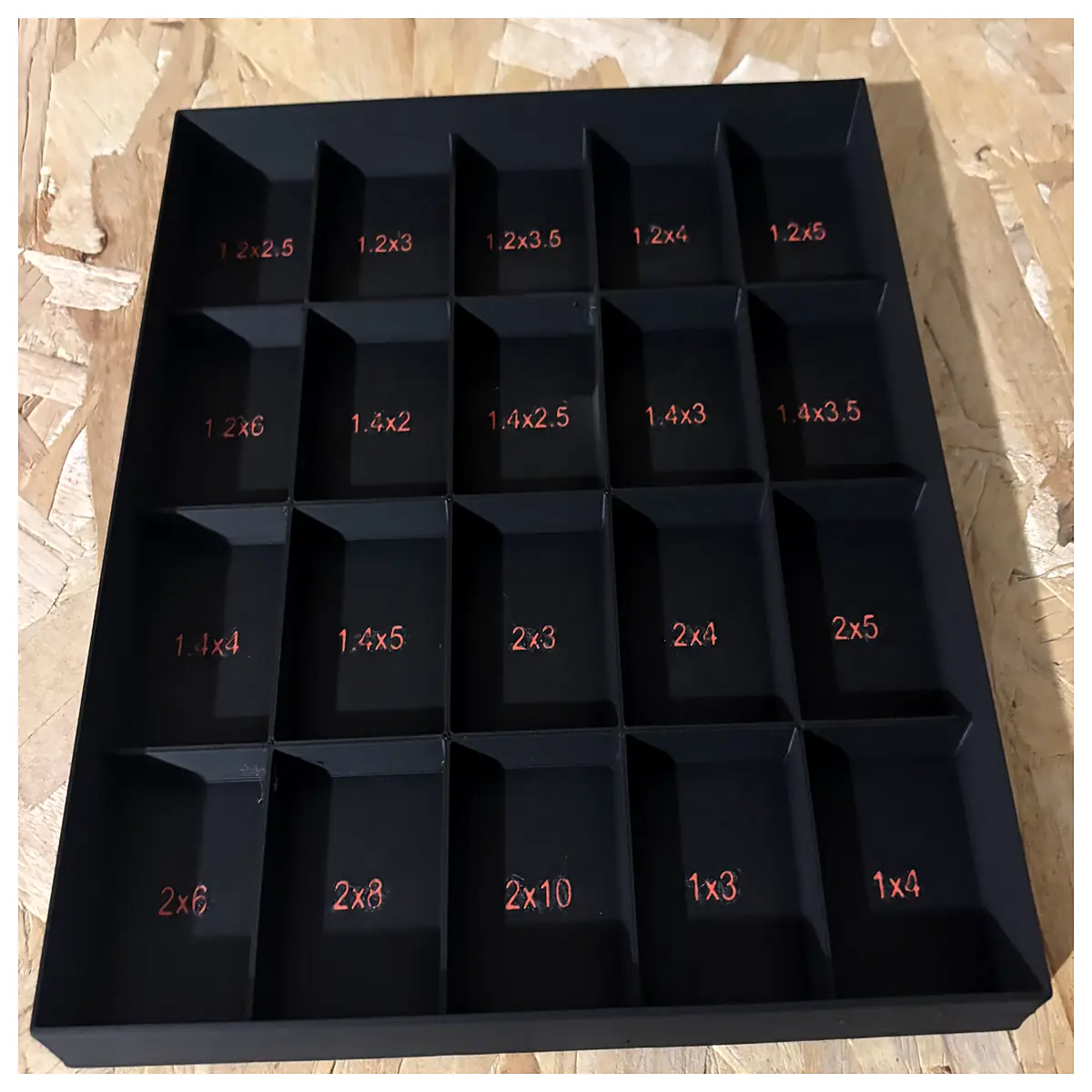 self tapping micro wood screw organizer rack holder storage box for drill bits and fasteners