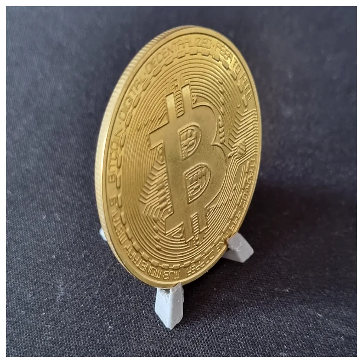 bitcoin coin holder acrylic case for crypto collectible storage shelf organizer