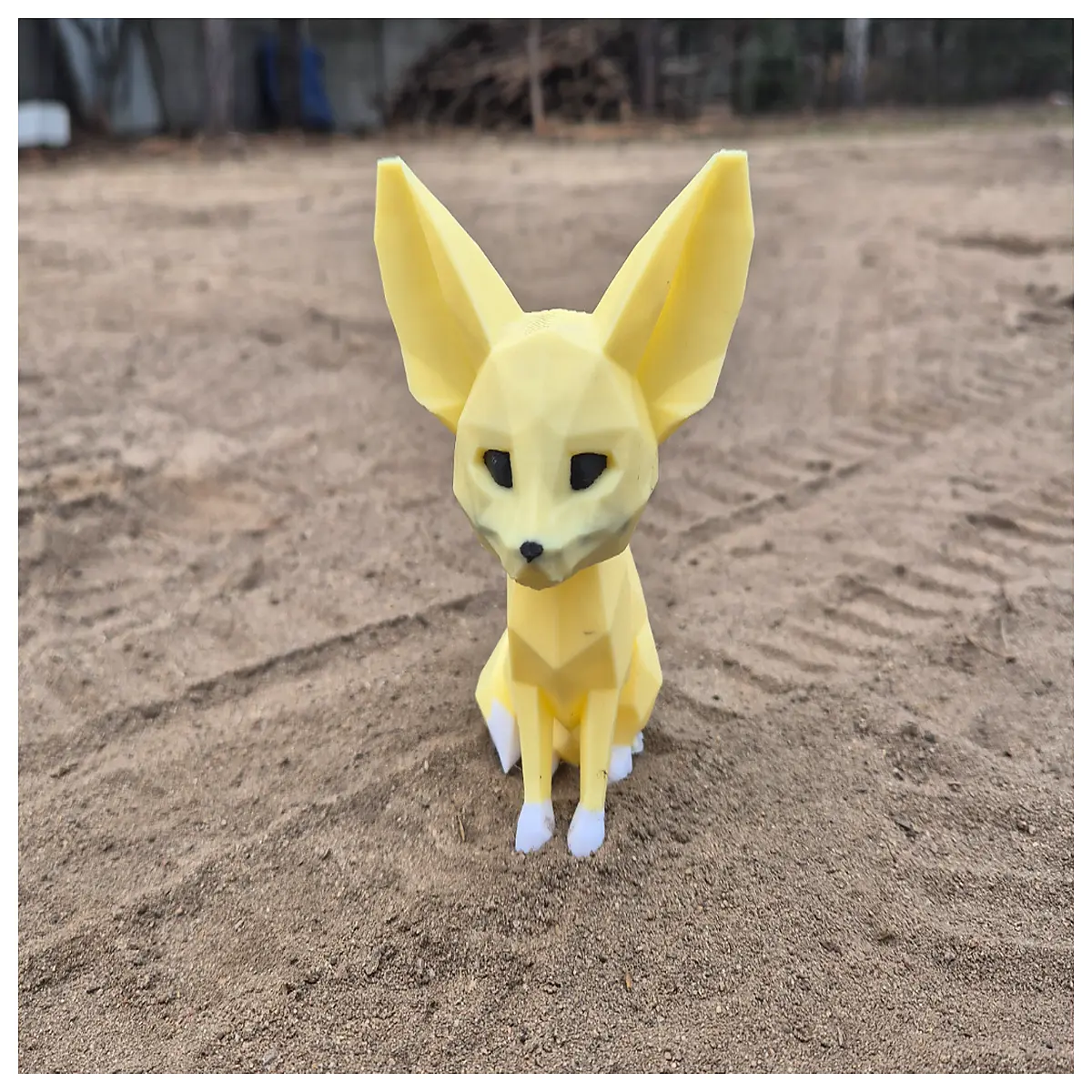 low poly desert fox stylized arctic wolf character cute lowpoly animal game ready cartoon mesh for unity