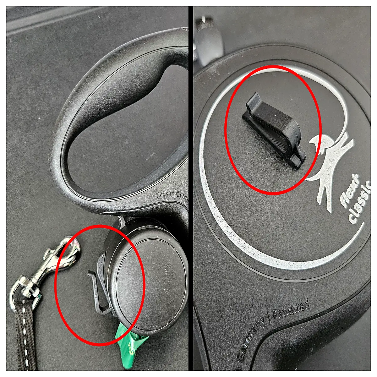 dog poop bag holder clip for leash waste dispenser accessory hands trash canister attachment