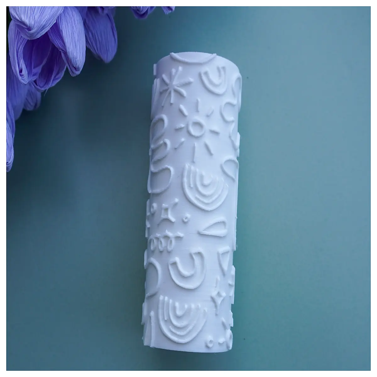 polymer clay summer pattern roller embossing tool for fondant cake decorating and jewelry making