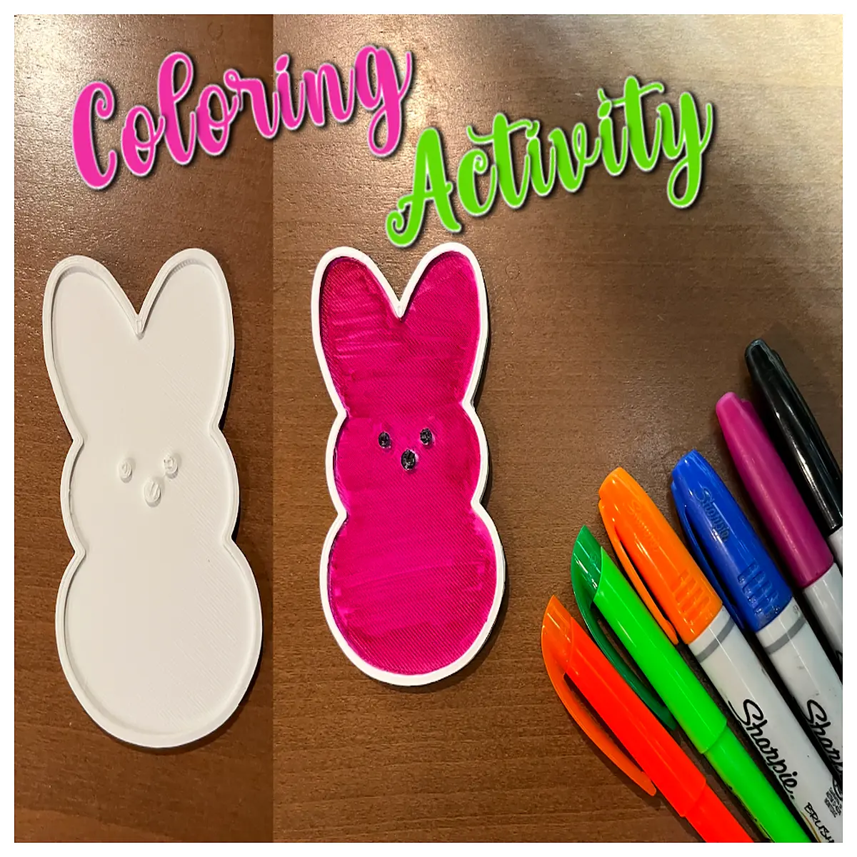 easter bunny marshmallow craft for kids painting activity diy spring holiday party supplies