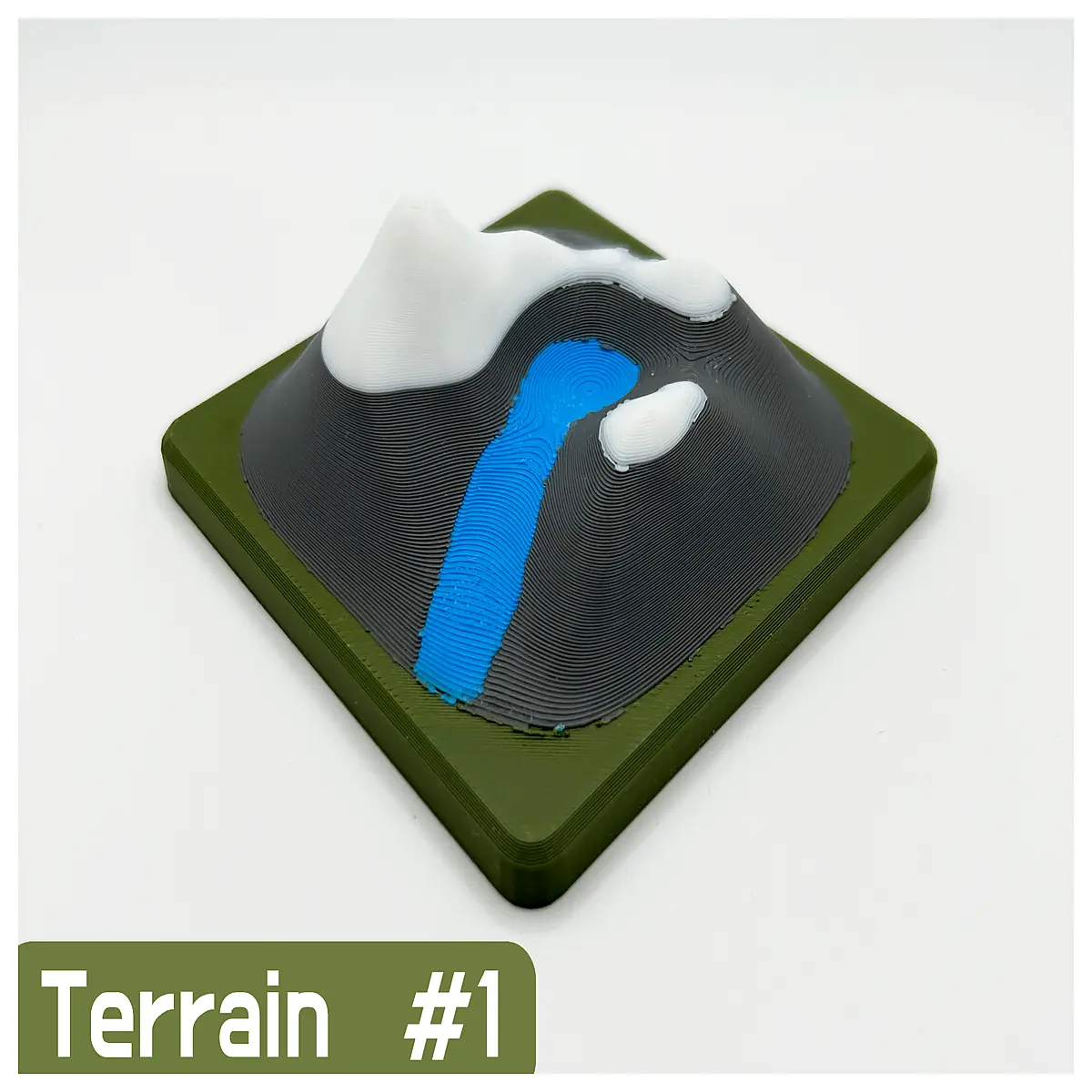 snowy mountain river diorama terrain for wargaming board games miniature painting scenery