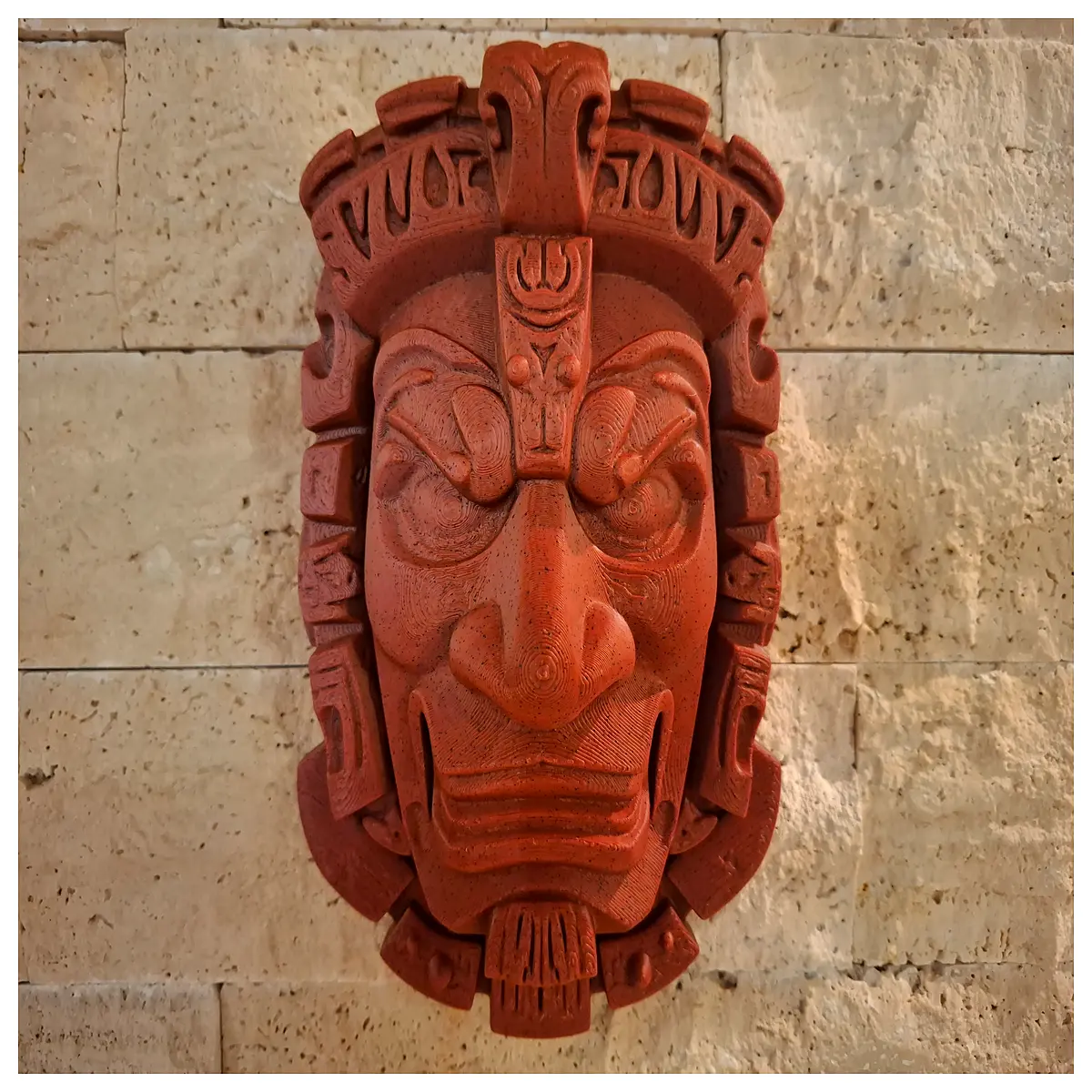 maya head sculpture ancient style print file stl for resin printer aztec artifact