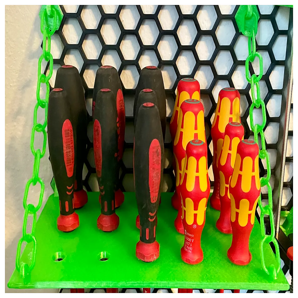 magnetic screwdriver holder wall mount organizer rack storage for electrician tools