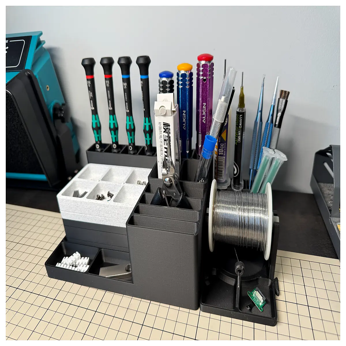 lwzm1 desktop organizer tray with compartments for pens pencils office supplies storage box tidy desk accessories