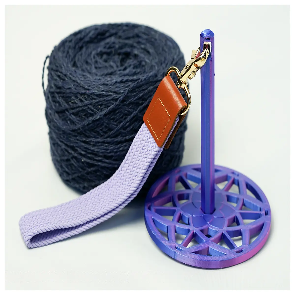 portable yarn holder for knitting travel lightweight spinning with brake ball winder organizer for crochet bags