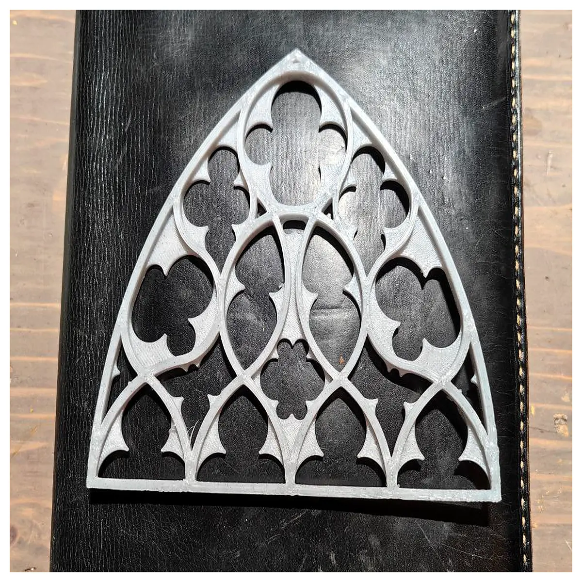gothic flame tracery pointed arch window wall decor metal art home interior design