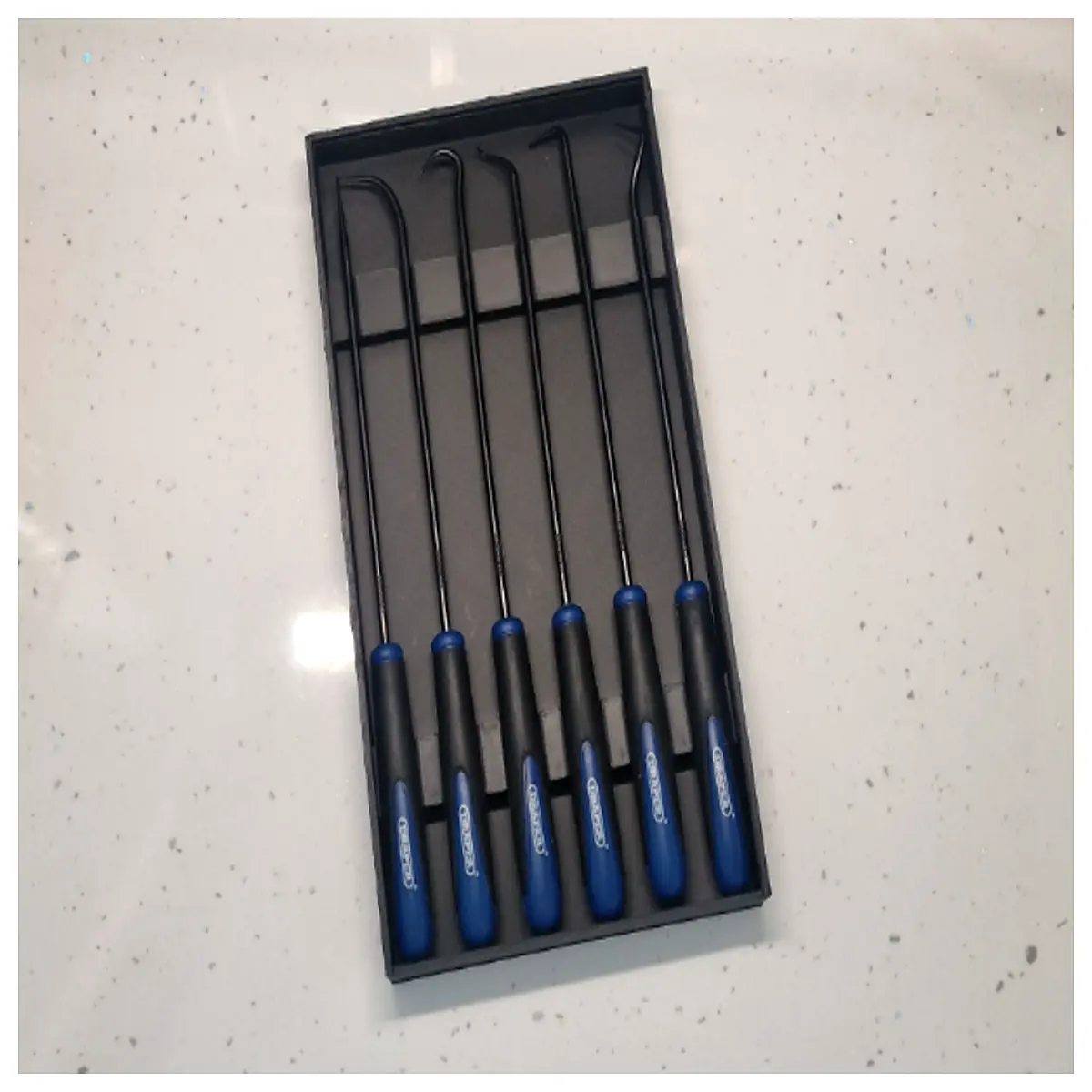 deli dr 51764 long handle hook pry bar storage box organizer tool caddy for garage workshop