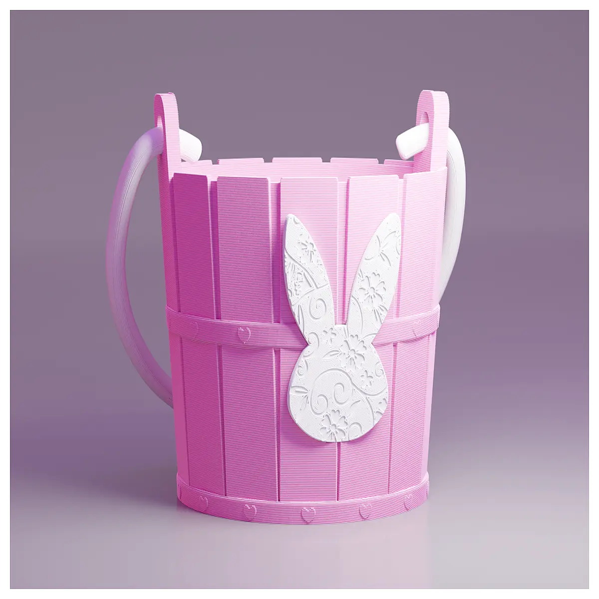 easter bunny candy bucket and flower pot cover set for kids spring party favor