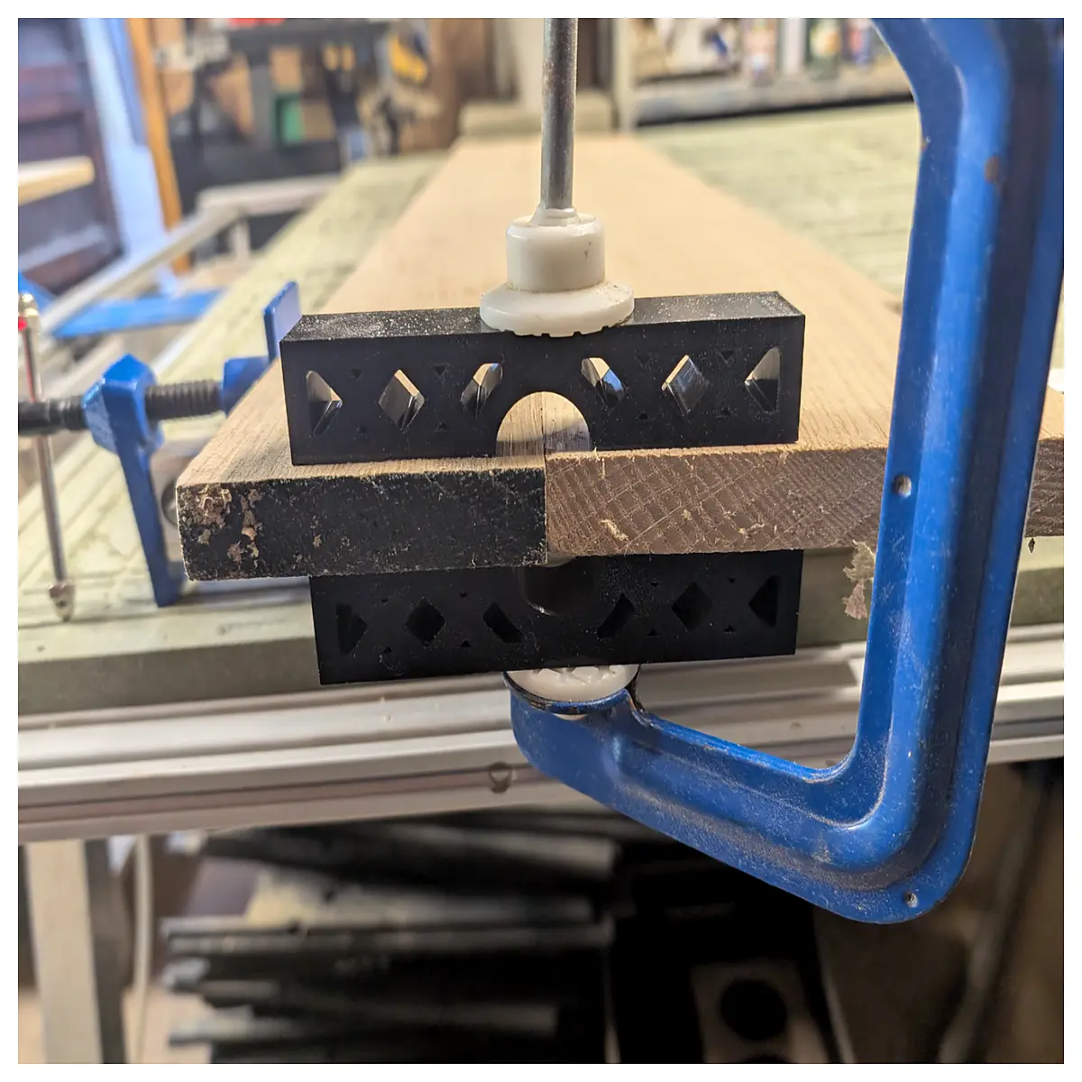 woodworking edge clamping alignment blocks panel joining jig tools for precise assembly
