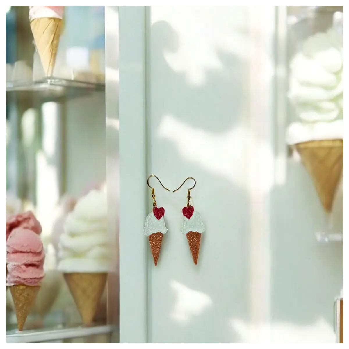 cute shaped ice cream drop earrings for women sweet kawaii jewelry gift