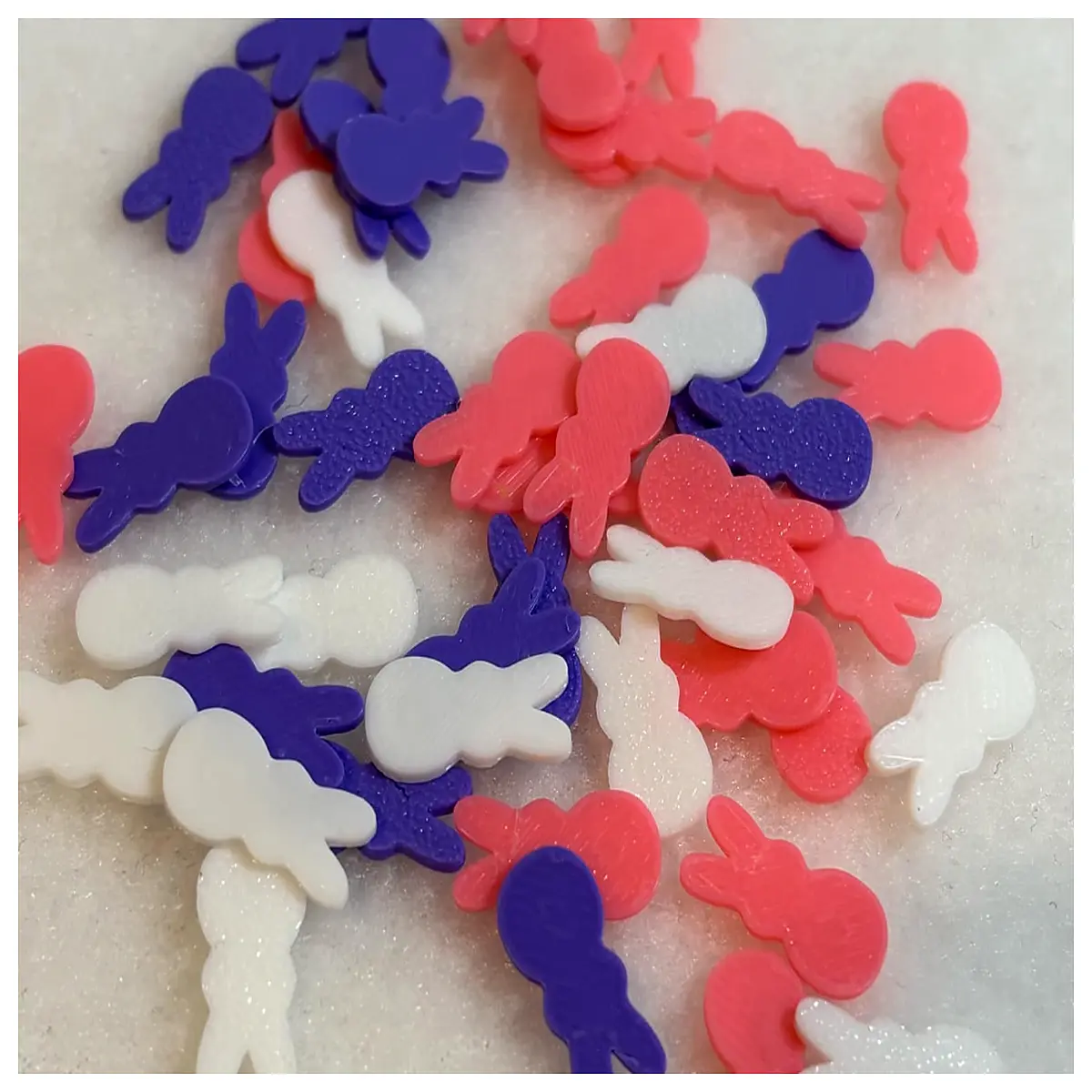 easter bunny marshmallow garland fluffy pom poms sensory play stuffing diy craft filling