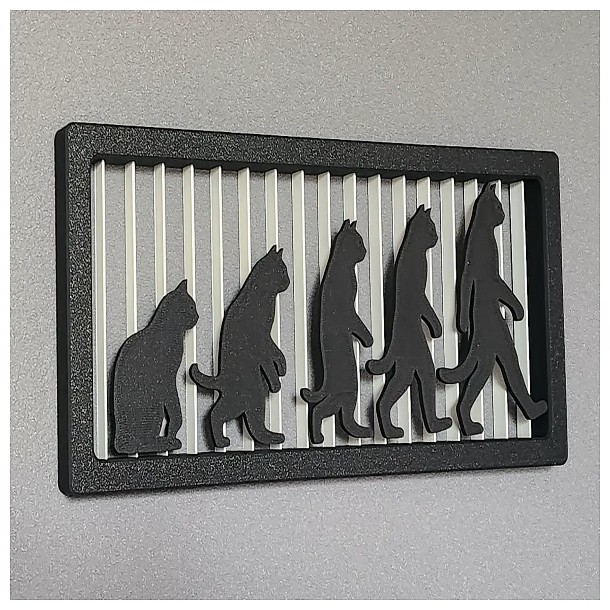 cat evolution wall art canvas print modern home decor living room gallery animal science poster