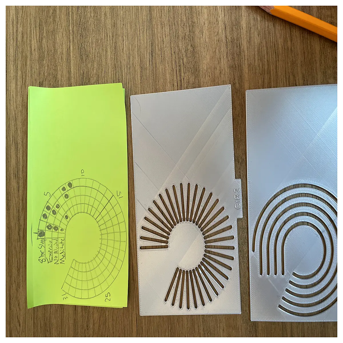 concentric circle habit tracker template 3x5 printable daily routine planner sticker sheet