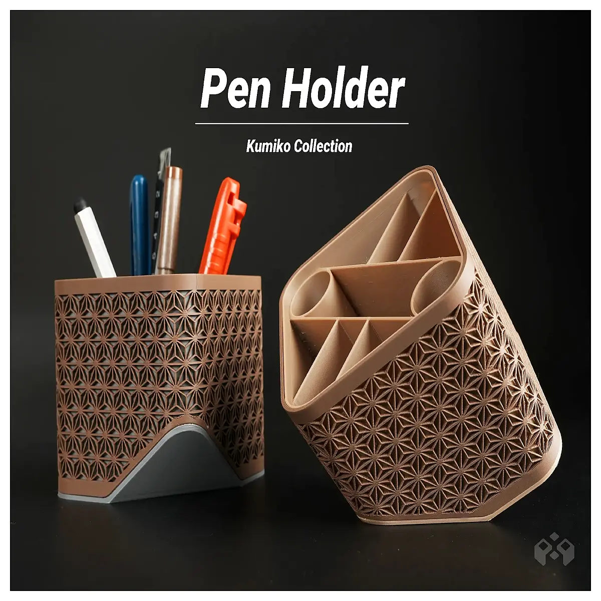 slanted desk pen holder organizer for writing angle tilted cup for office supplies storage